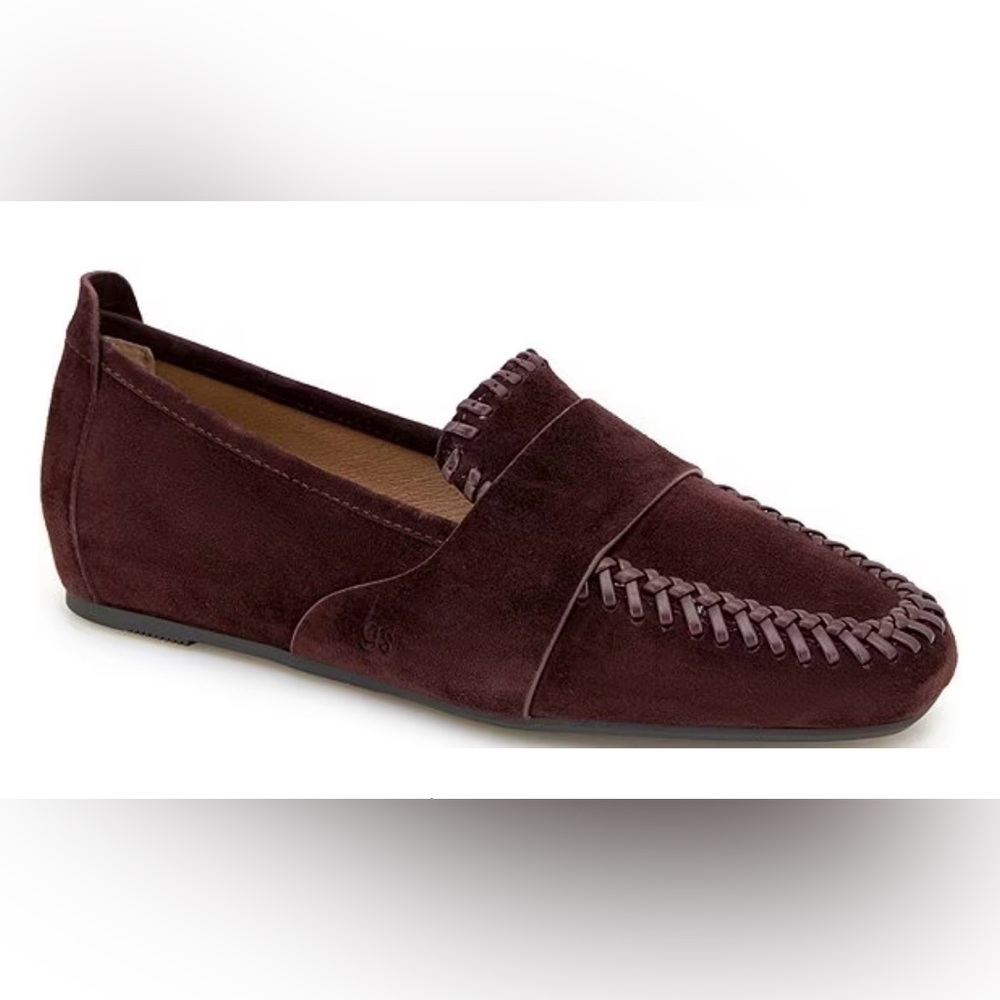 Gentle Souls Sandra Burgundy Suede Loafers Size 8.5